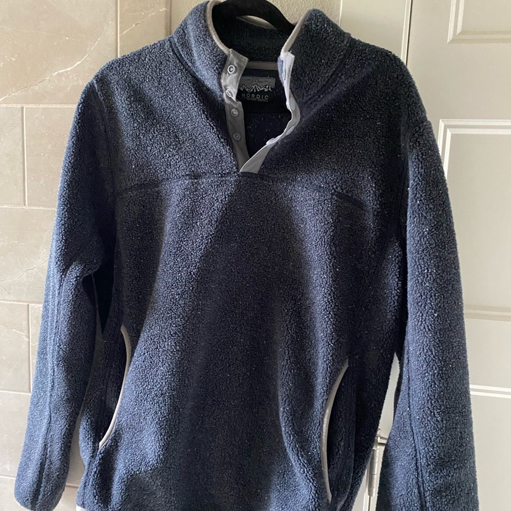 JCrew Men’s Nordic Sherpa Fleece Pullover size M
